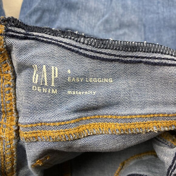 GAP Maternity Easy Leggings Size 4 Blue Jeans Leggings Skinny Slim Leg Pants - Picture 4 of 15